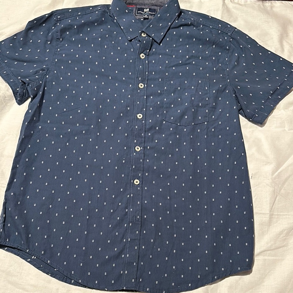 Men's Blue Patterned Shirt